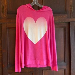 Wildfox NWT hot pink heart hoodie